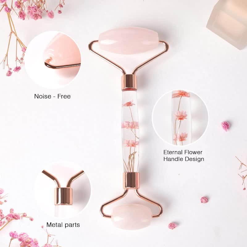 Elycura Rose Quartz Face Roller - Image 2
