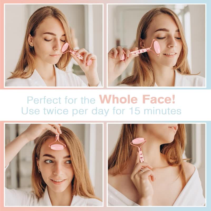 Elycura Rose Quartz Face Roller - Image 3
